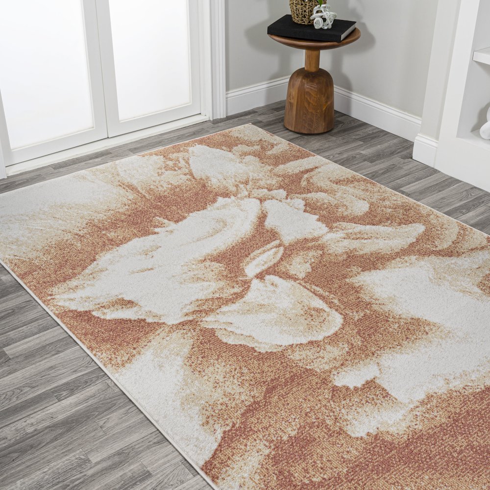 Petalo Abstract Two Tone Modern Area Rug. Picture 4