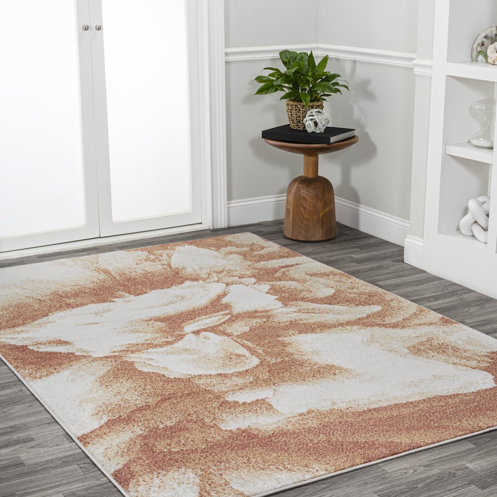 Petalo Abstract Two Tone Modern Area Rug. Picture 5