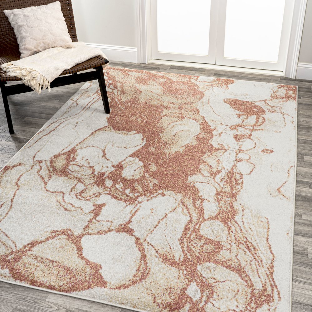 Marmo Abstract Marbled Modern Area Rug. Picture 2