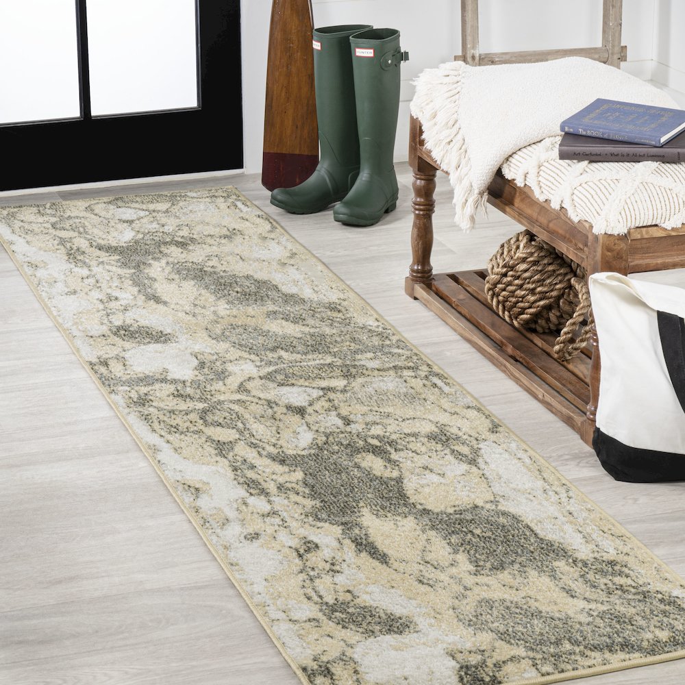Marmo Abstract Marbled Modern Area Rug. Picture 2