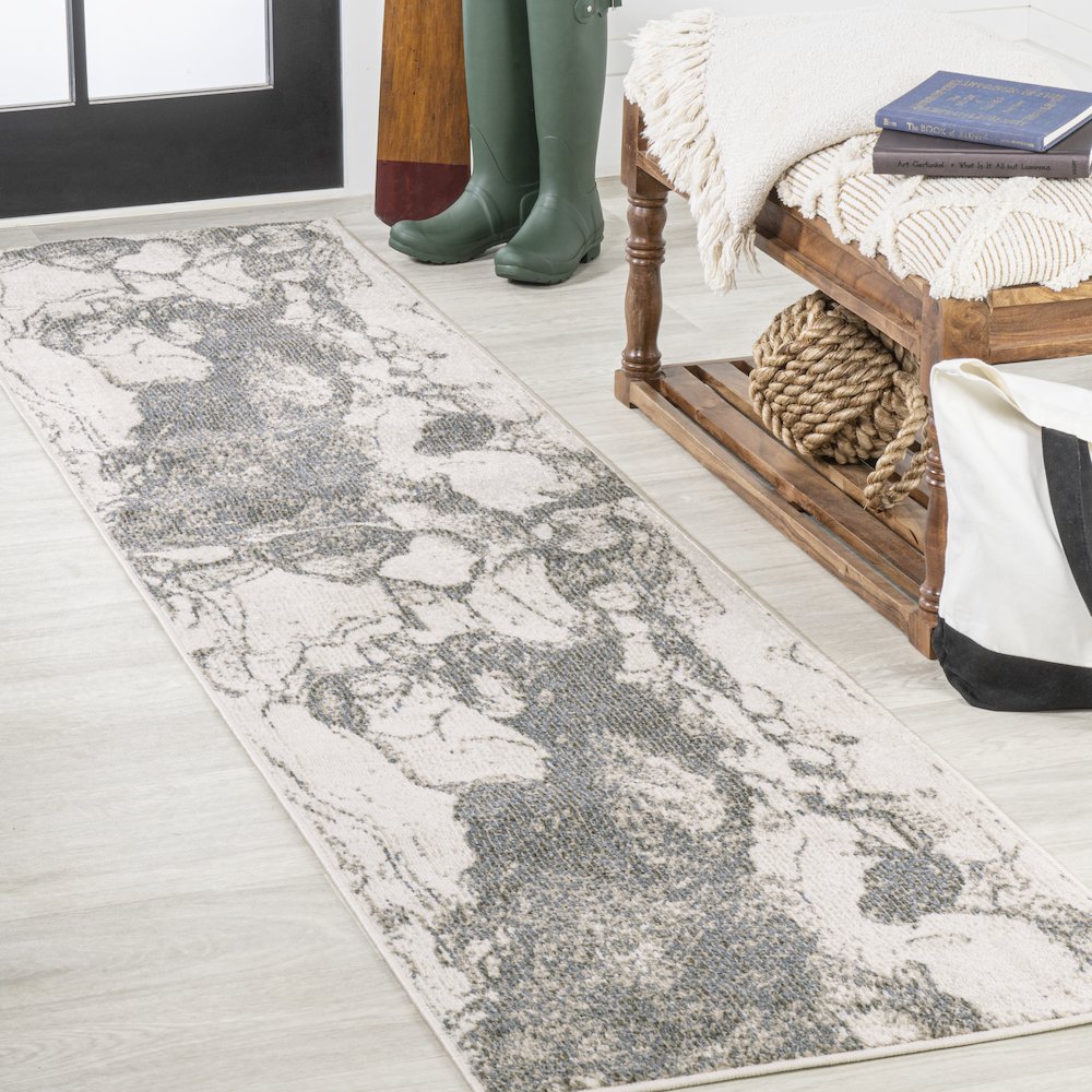 Marmo Abstract Marbled Modern Area Rug. Picture 2