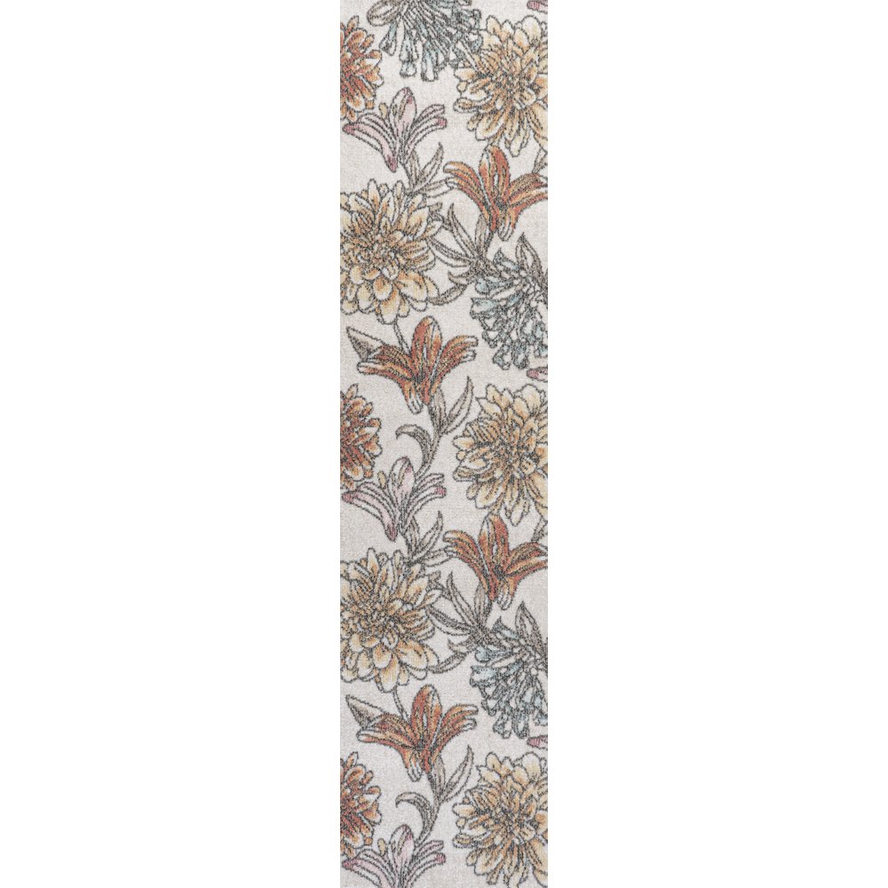 Giglio Modern Botanical Flower Area Rug. Picture 1