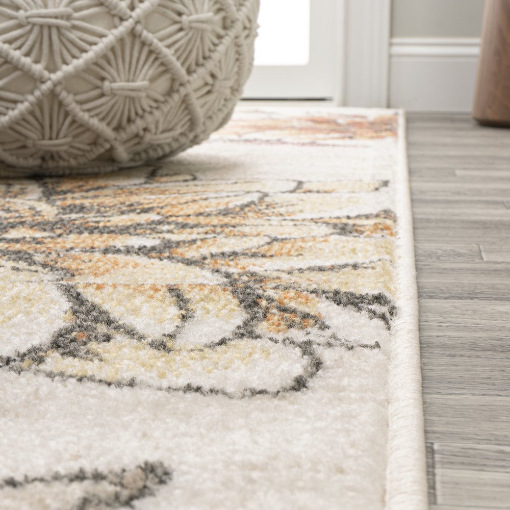 Giglio Modern Botanical Flower Area Rug. Picture 5