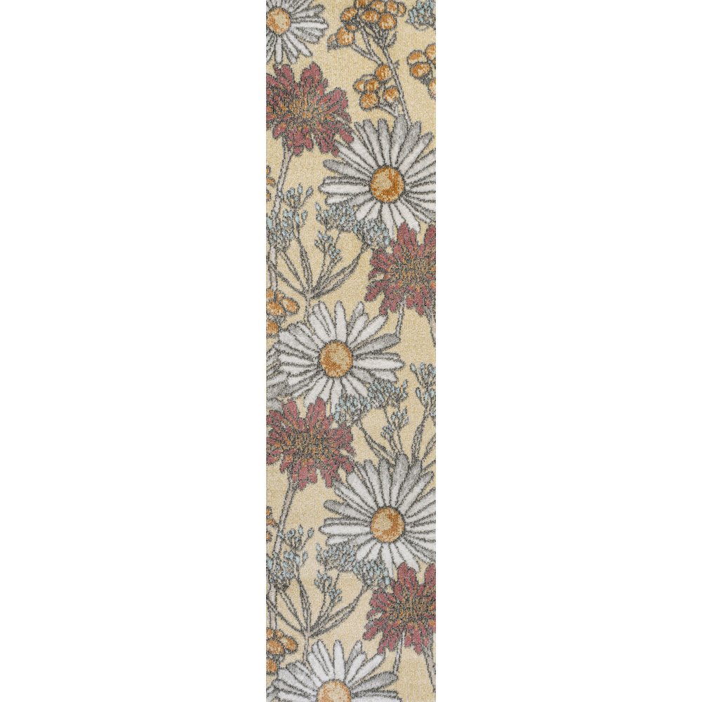 Dizi Modern Botanical Wildflower Area Rug. Picture 1