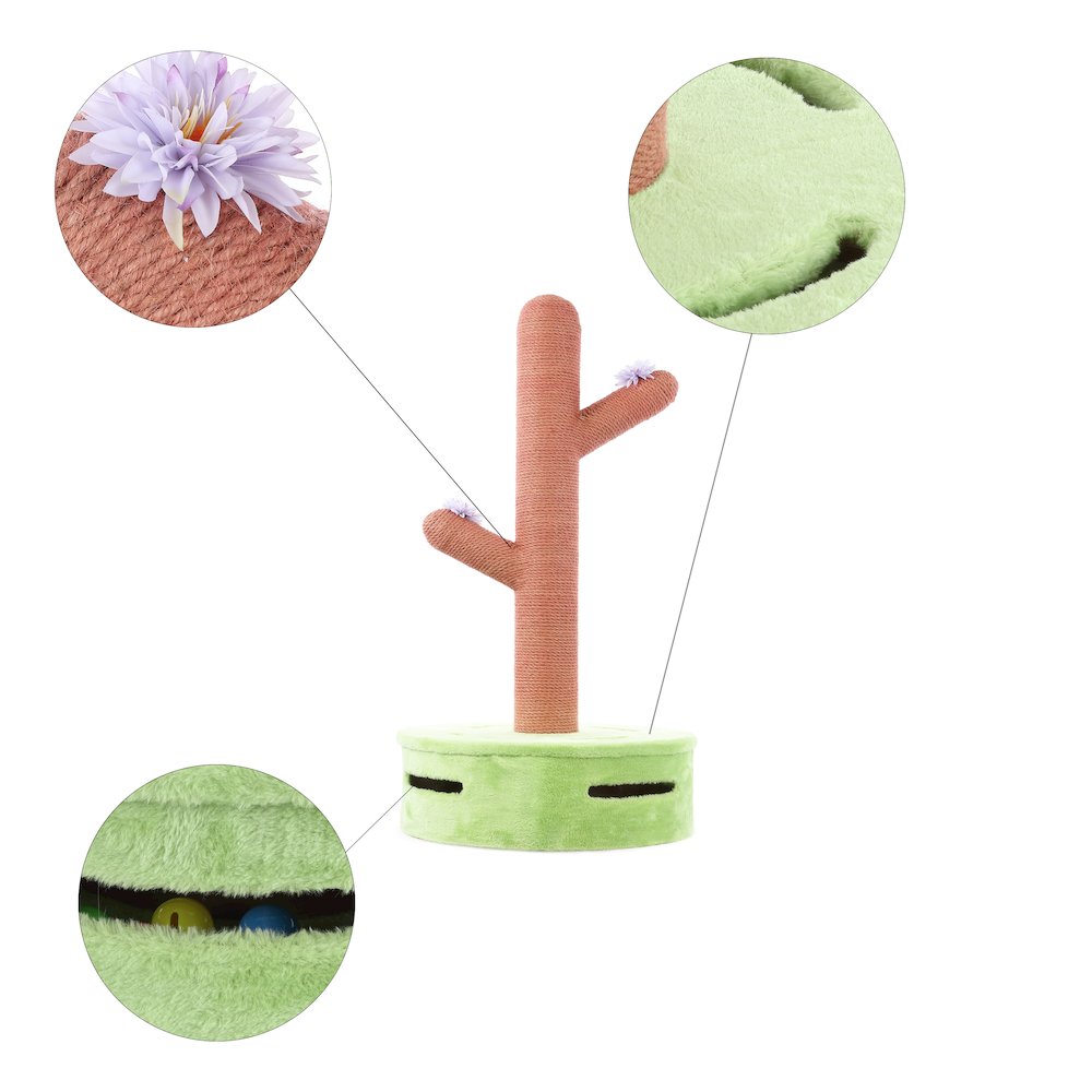 Rosa Modern Jute Cactus Cat Scratching Post. Picture 5