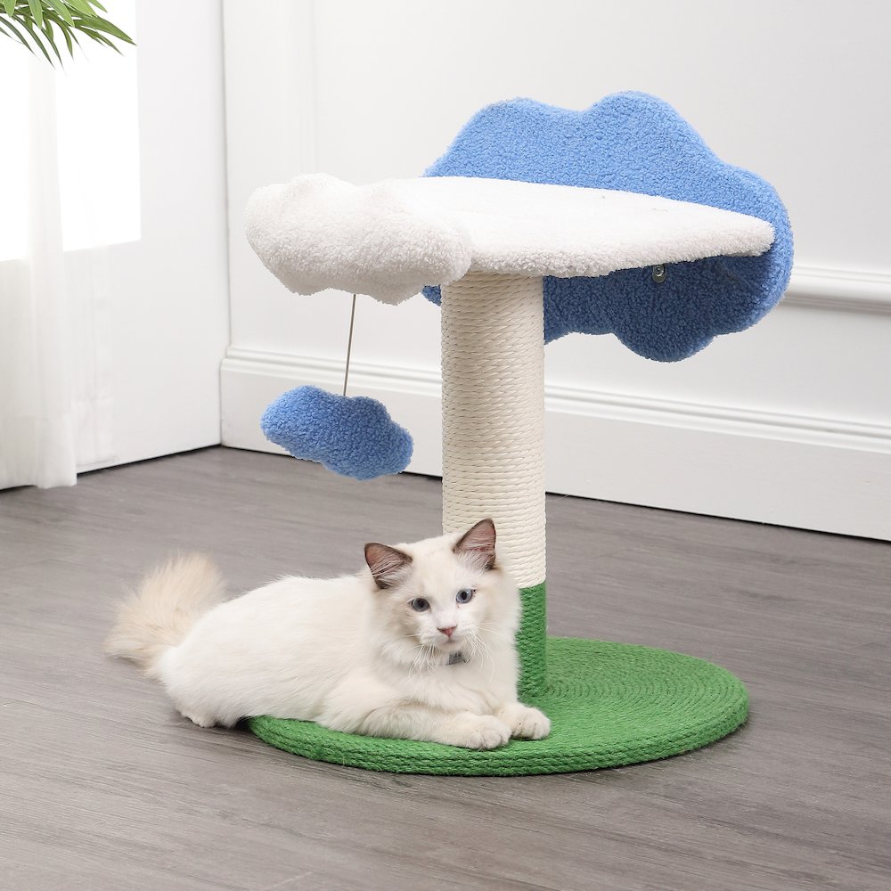 Sami Modern Jute Cloud Cat Tree With Scratching Post. Picture 1