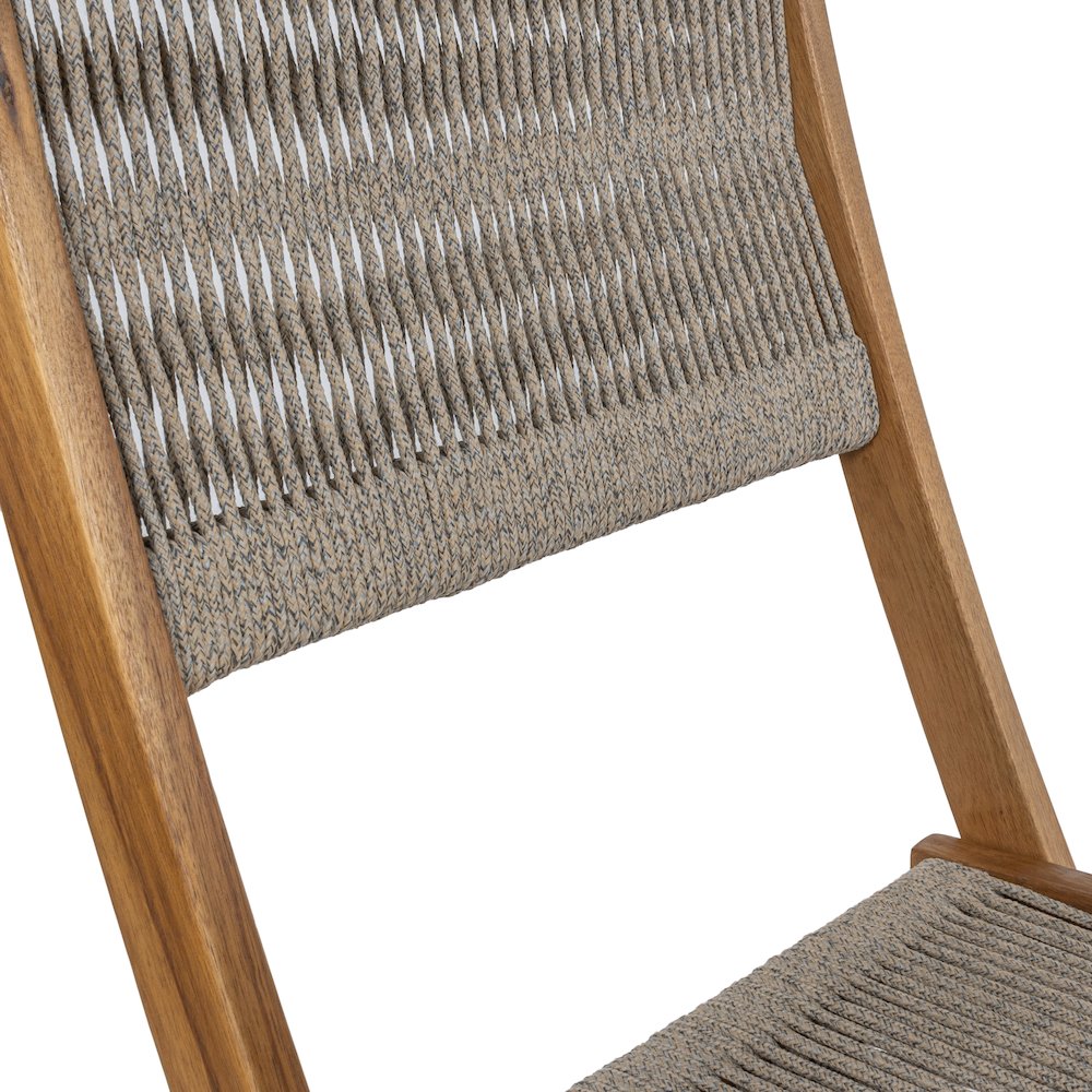 Javea Bohemian 3-Piece Teak Brown Acacia Wood Outdoor Folding Bistro Set with. Picture 3