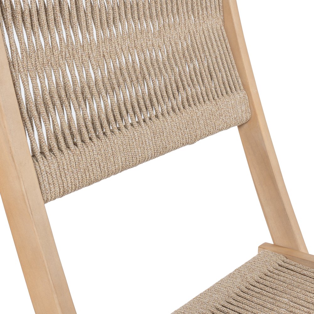 Javea Bohemian 3-Piece Light Teak Acacia Wood Outdoor Folding Bistro Set with. Picture 3