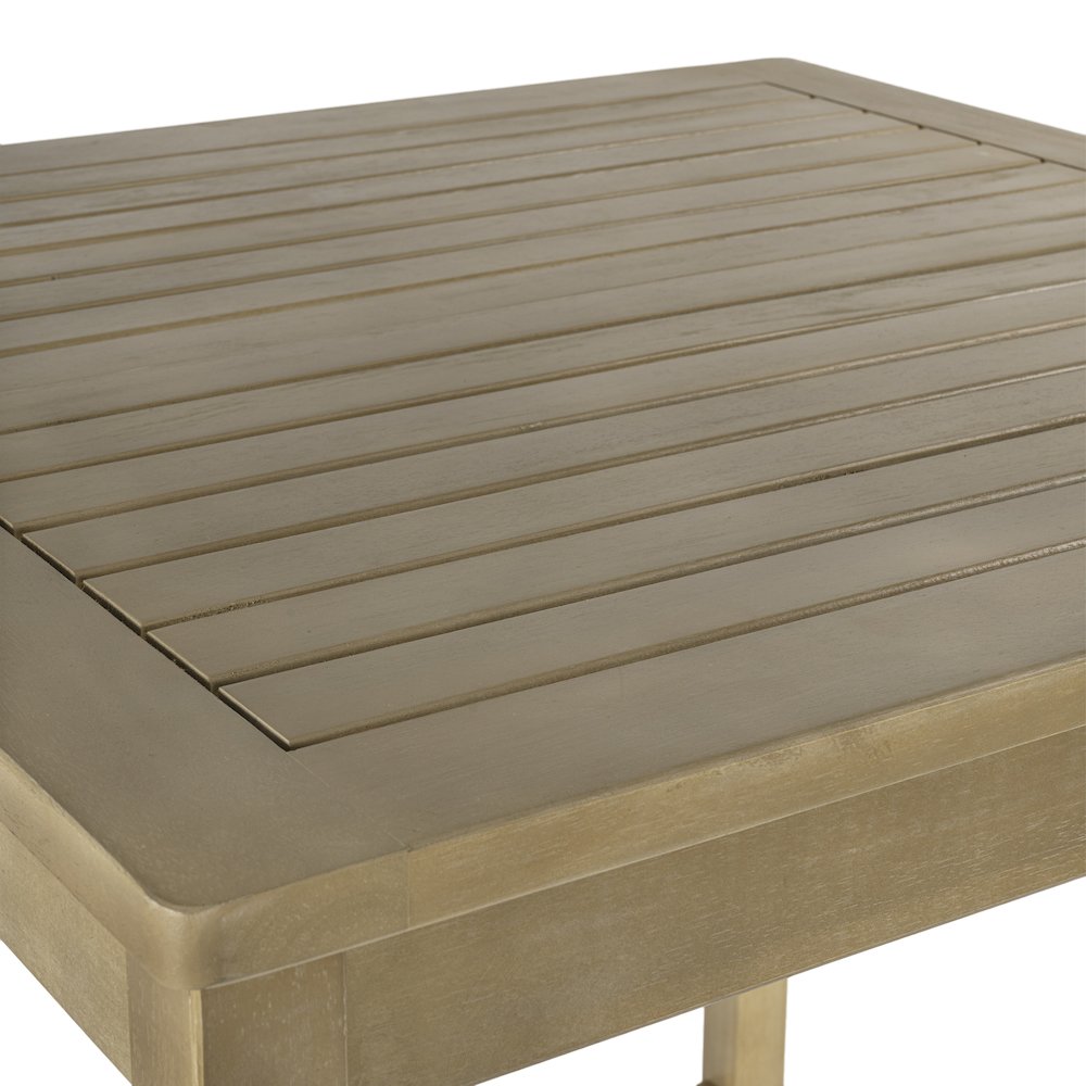 Porto Modern Coastal 3-Piece Acacia Wood Outdoor Square Bar Table Set with. Picture 6