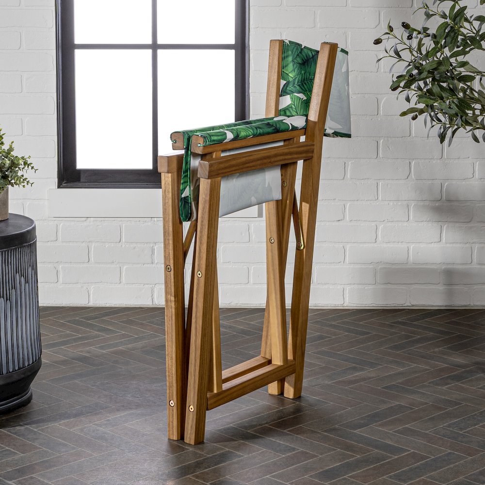 Cukor Coastal Acacia Wood Folding Outdoor Director Chairs, Set of 2. Picture 1