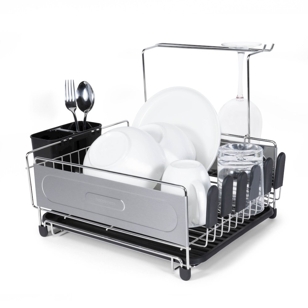 Compact Fingerprint-Proof Stainless Steel Dish Drying Rack. Picture 13