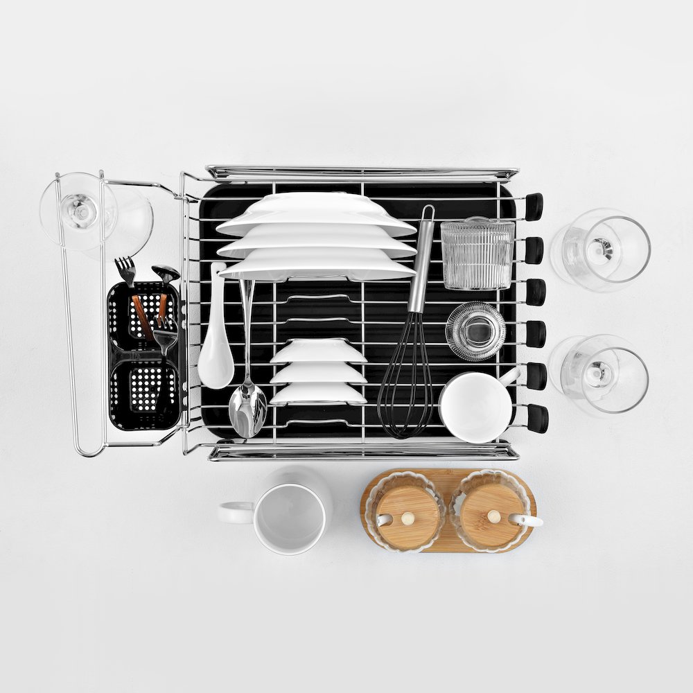 Compact Fingerprint-Proof Stainless Steel Dish Drying Rack. Picture 17