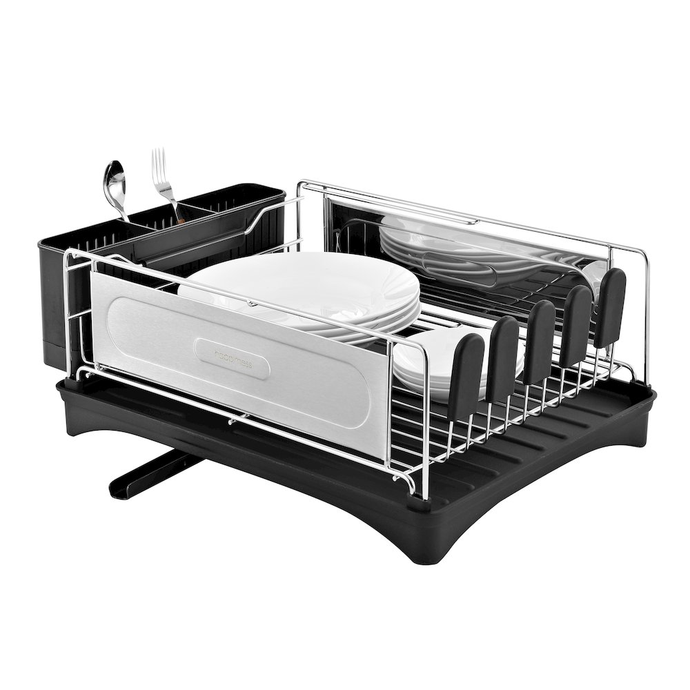 Compact 2-Tier Fingerprint-Proof Stainless Steel Dish Drying Rack. Picture 11
