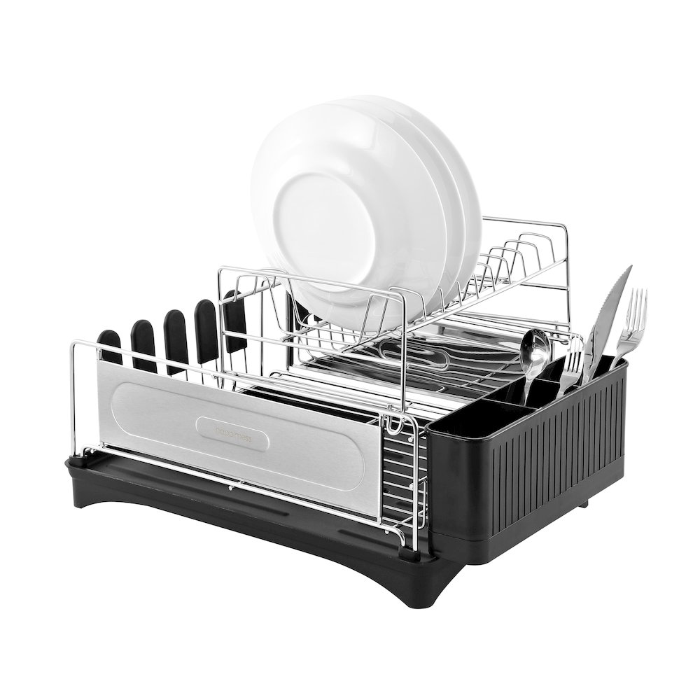 Compact 2-Tier Fingerprint-Proof Stainless Steel Dish Drying Rack. Picture 12