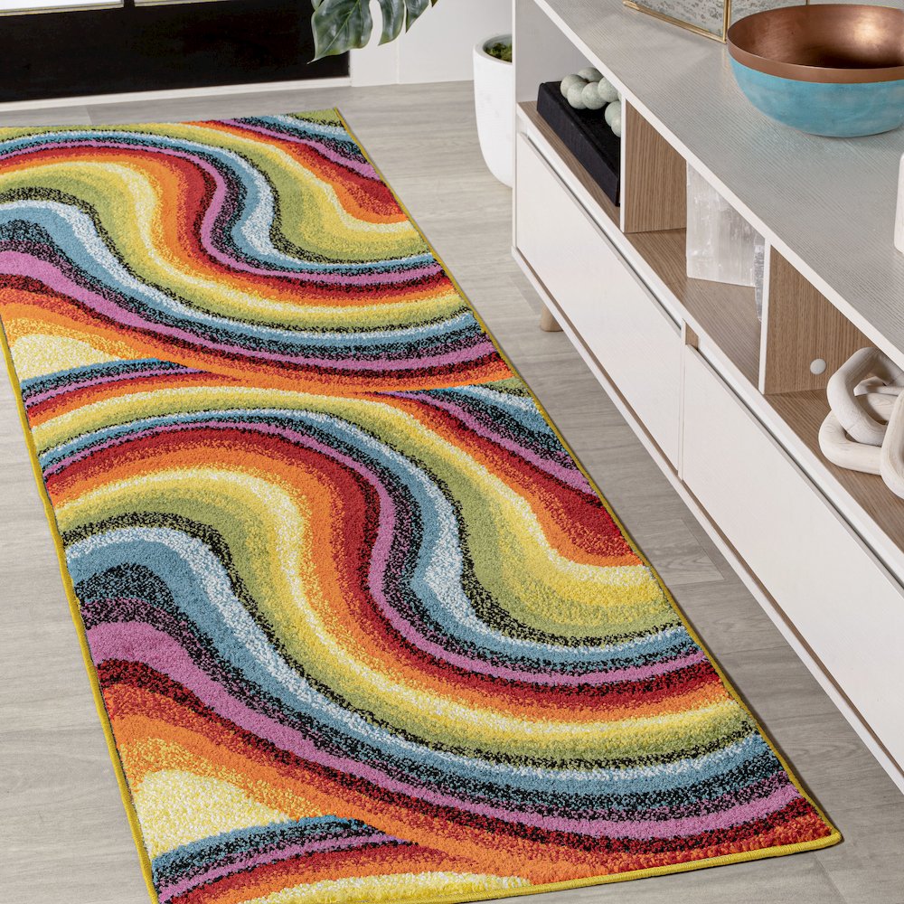 Flow Abstract Swirl Area Rug. Picture 2