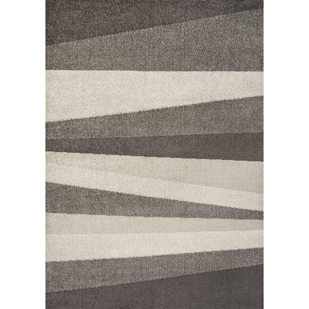 Prism Geometric Striped Beige/Brown 2 ft. x 8 ft. Area Rug. Picture 1