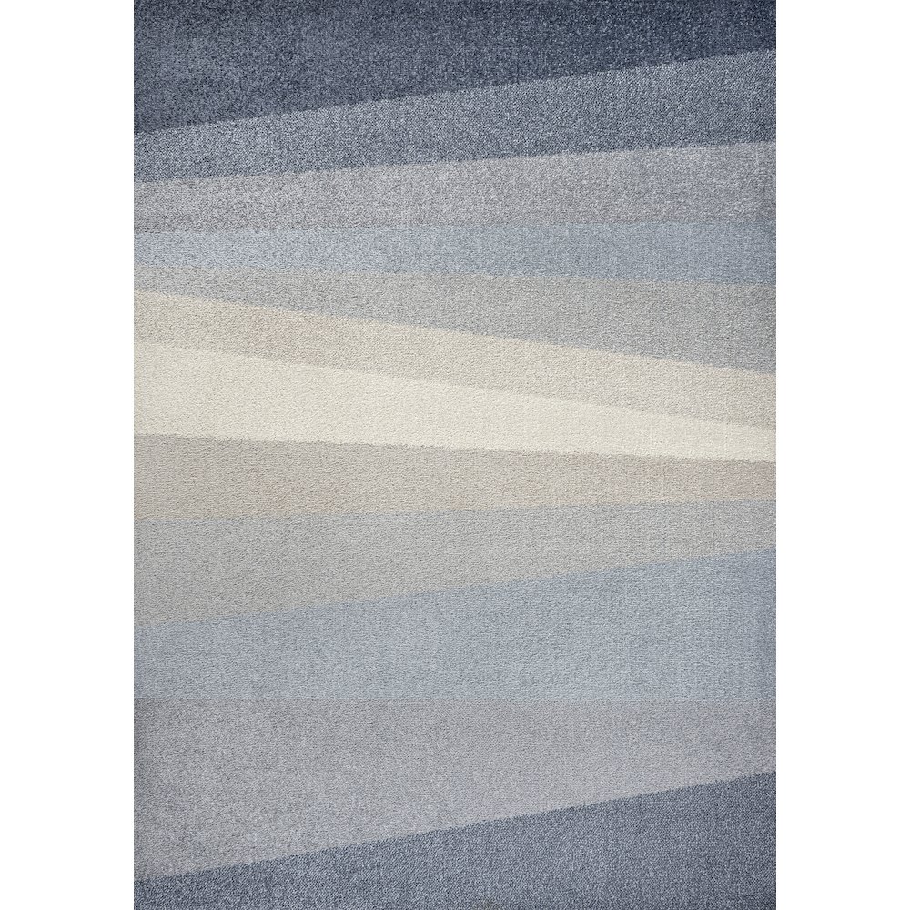Prism Geometric Striped Blue/Cream/Gray 2 ft. x 8 ft. Area Rug. Picture 1
