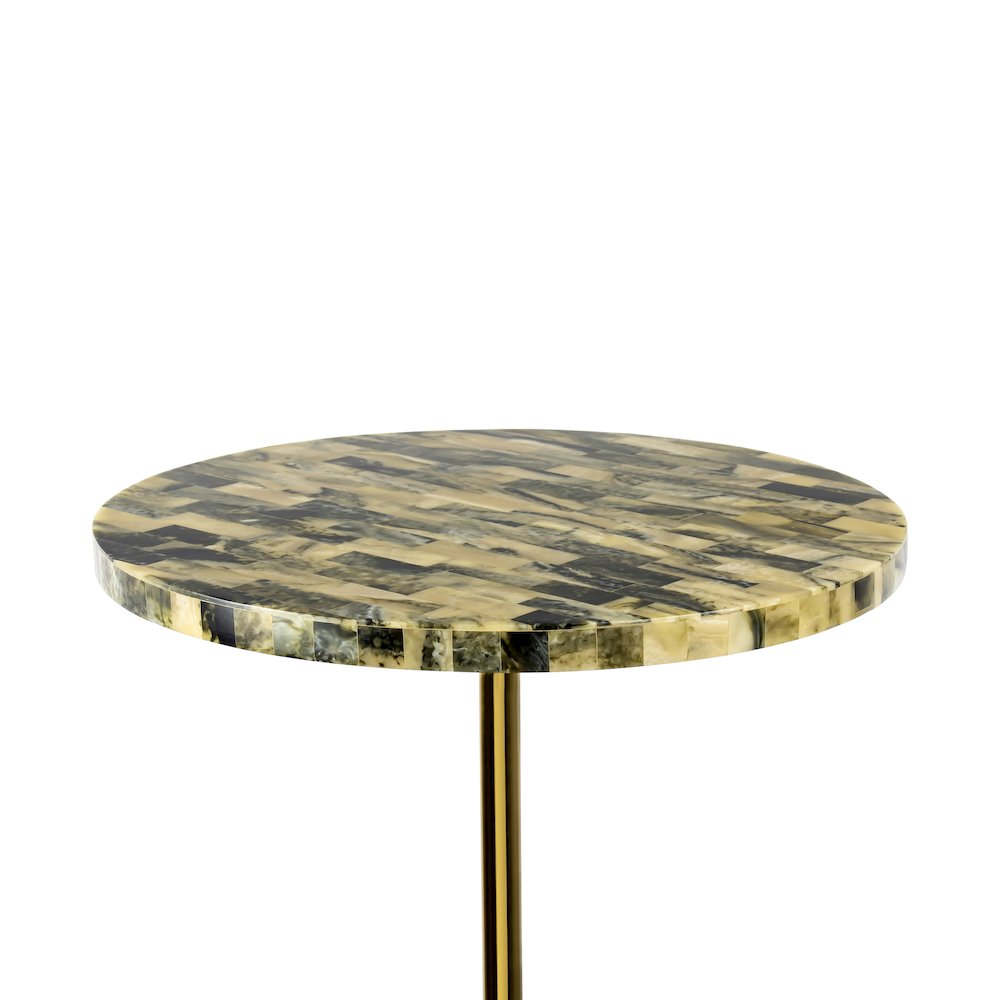 Hedda Art Deco 23.5" Round Pedestal Drink Table. Picture 3