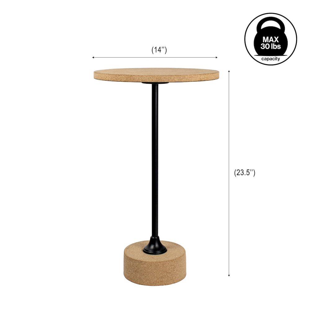 Calix 23.5" Minimalist Round Pedestal End Table. Picture 2