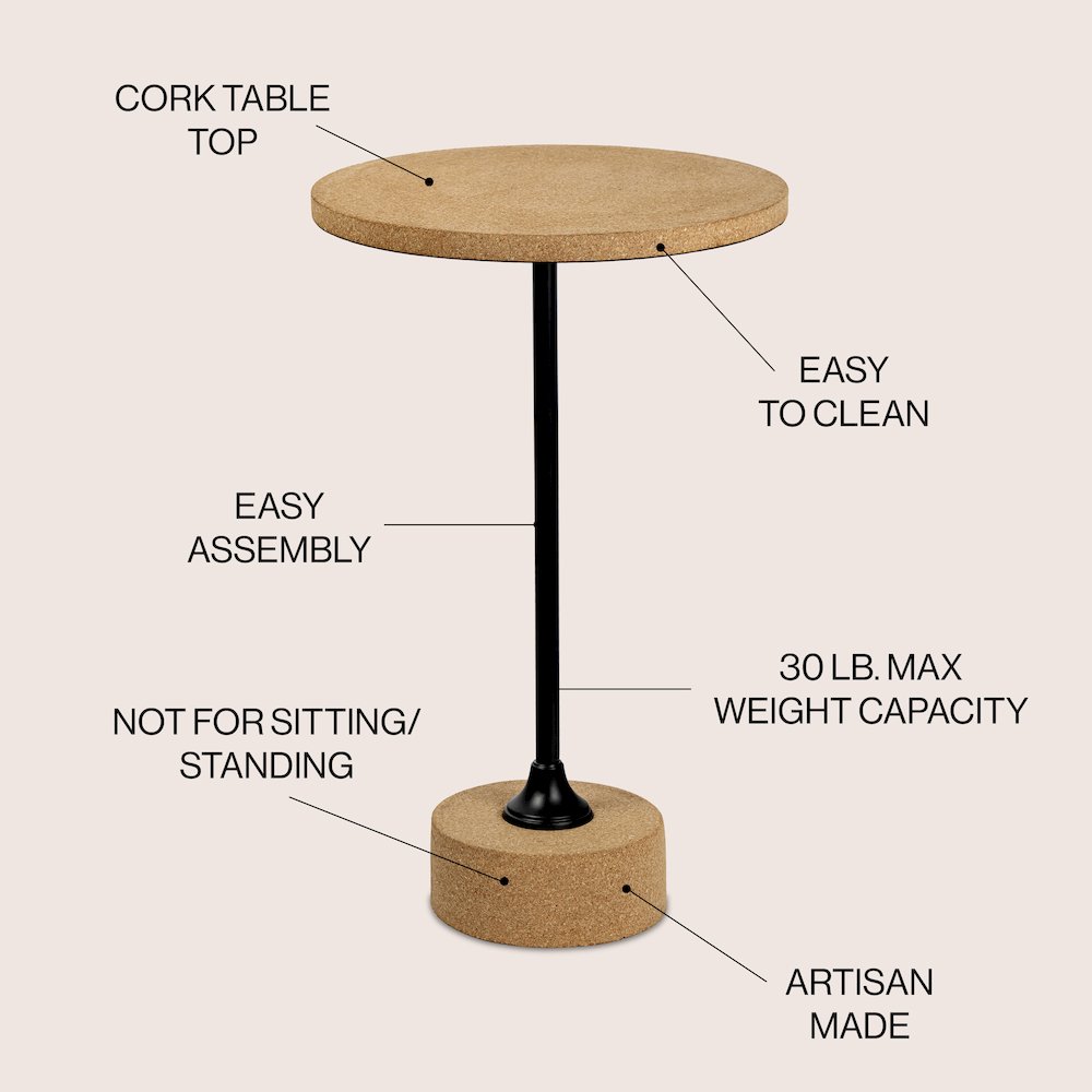 Calix 23.5" Minimalist Round Pedestal End Table. Picture 1