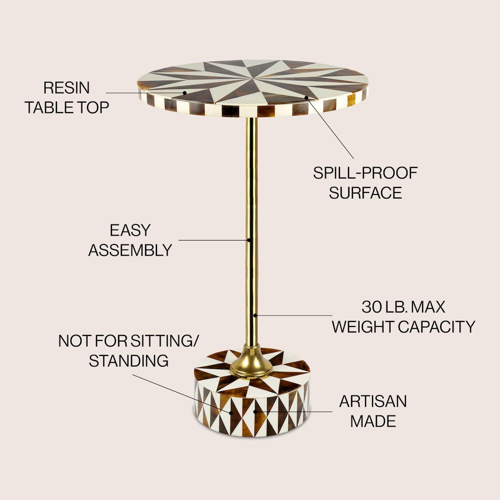 Calix 23.5" Minimalist Round Pedestal End Table. Picture 1