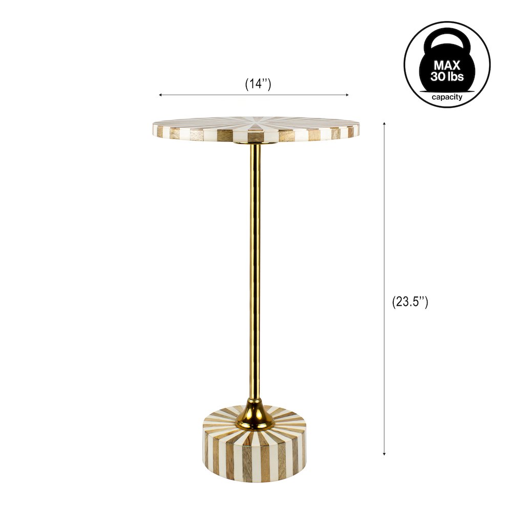 Calix 23.5" Minimalist Round Pedestal End Table. Picture 2