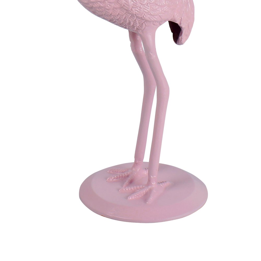 Blanche Classic Mid-Century Glass Top Flamingo End Table. Picture 4