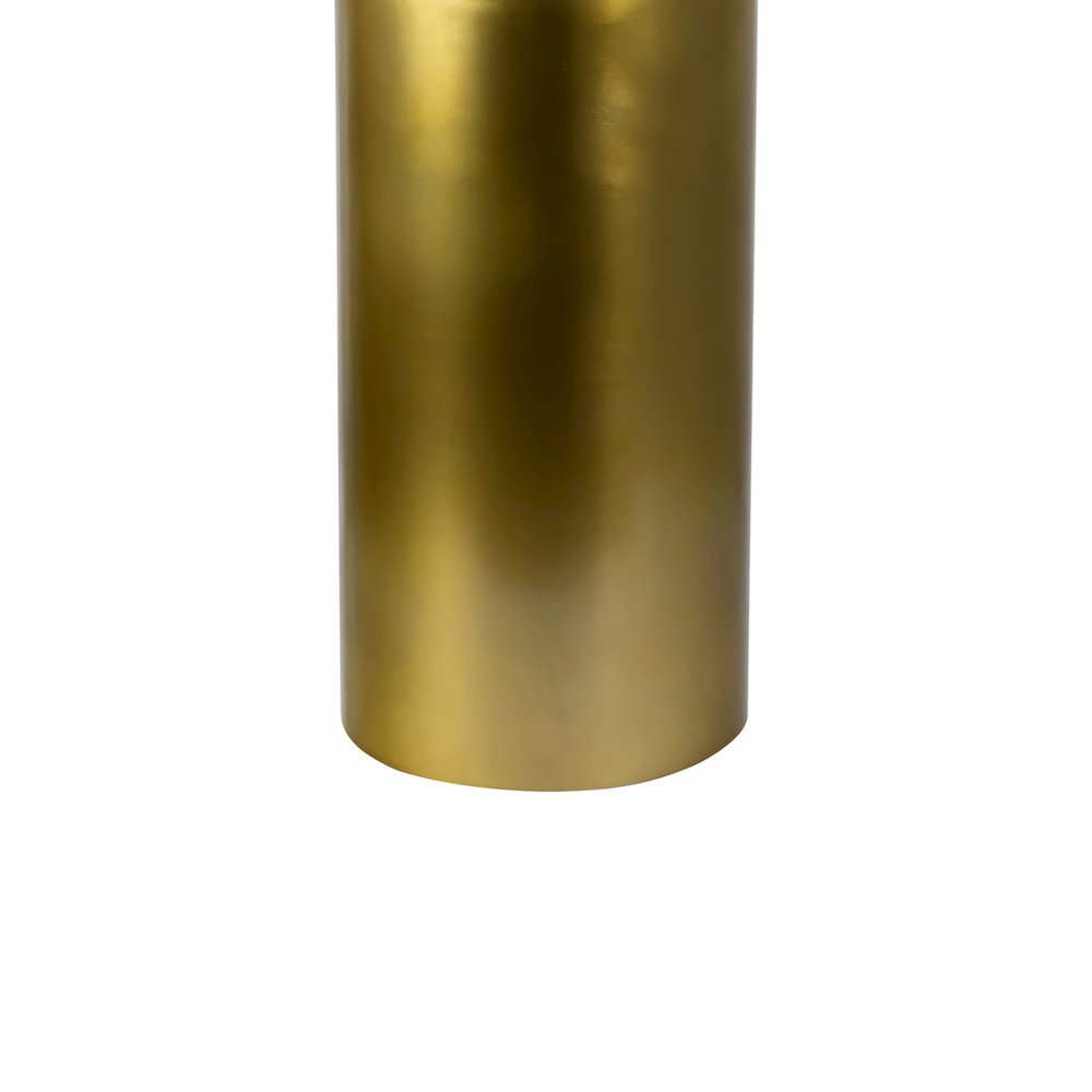 Miles Mid-Century Modern Metal Sleek Cylinder Drink Table. Picture 4