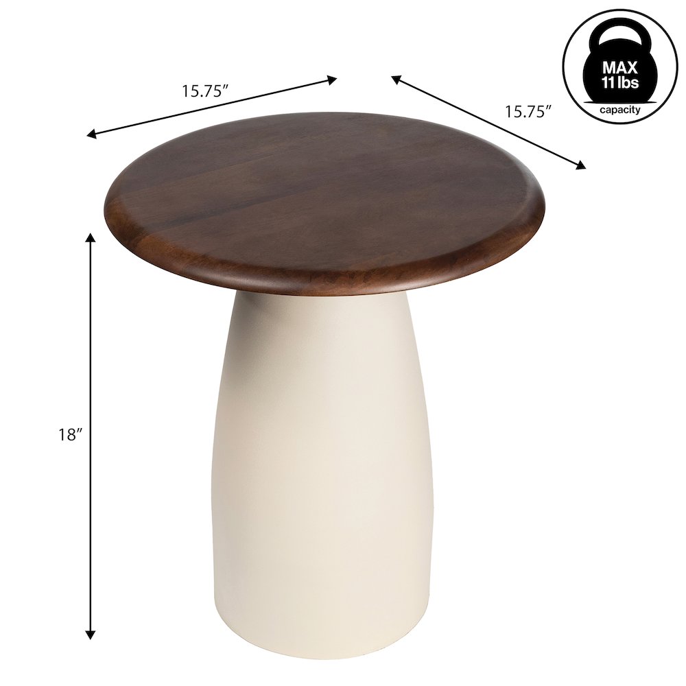 Otto 18" Modern Round End Table. Picture 4