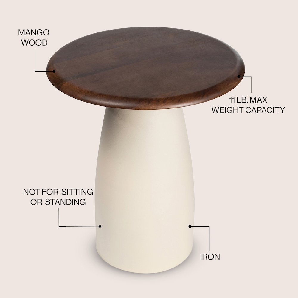 Otto 18" Modern Round End Table. Picture 3