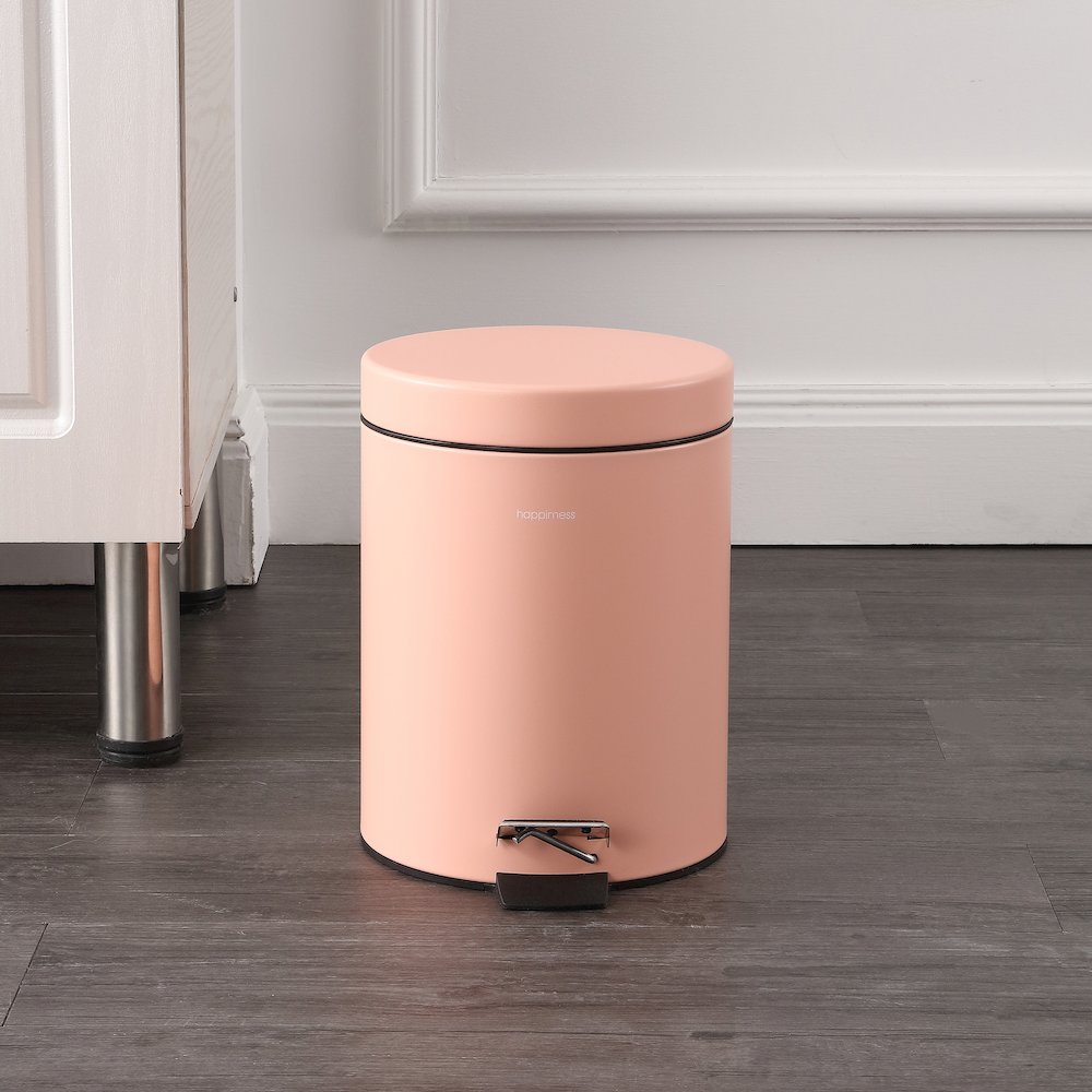 Oscar 8-Gallon Step-Open Trash Can with FREE Mini Trash Can, Flamingo Pink. Picture 3