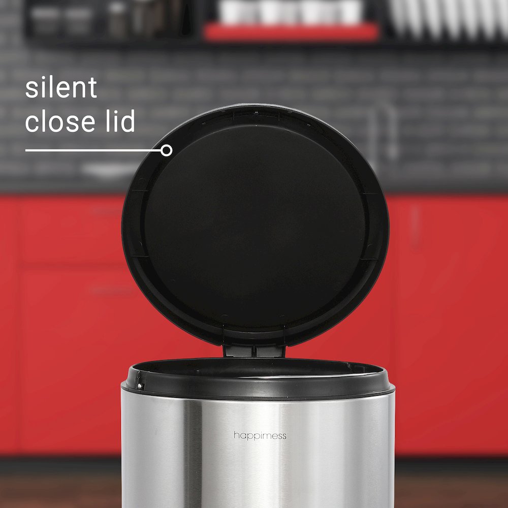 Oscar Round Step-Open Trash Can With Mini Trash Can. Picture 11
