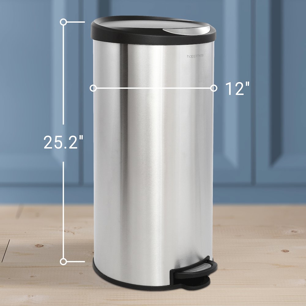 Oscar Round Step-Open Trash Can With Mini Trash Can. Picture 13
