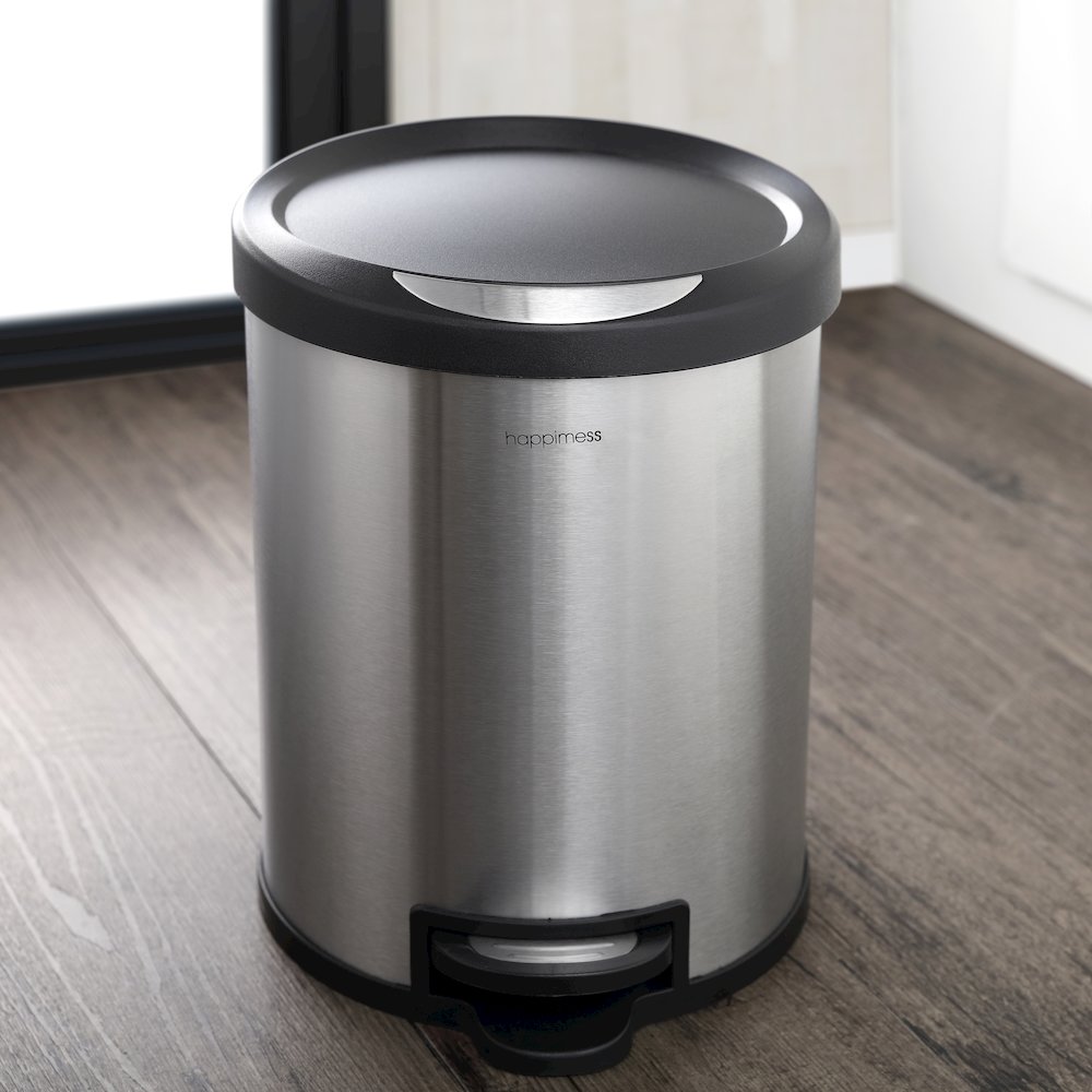 Oscar Round Step-Open Trash Can With Mini Trash Can. Picture 2
