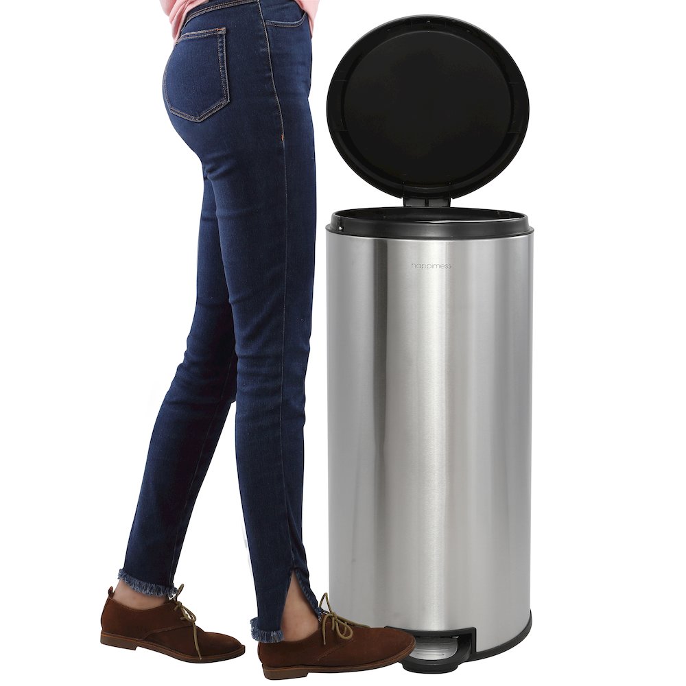 Oscar Round Step-Open Trash Can With Mini Trash Can. Picture 7