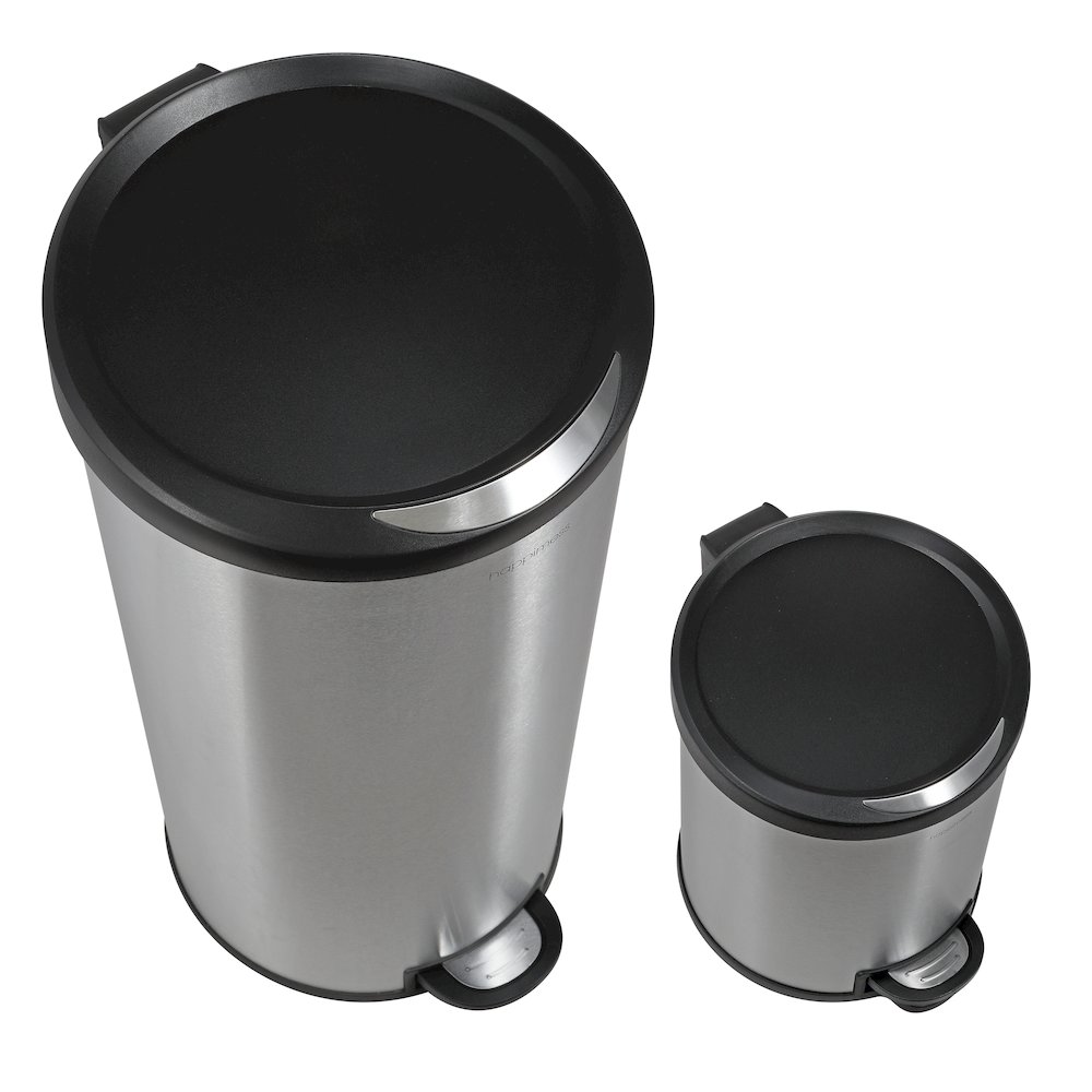 Oscar Round Step-Open Trash Can With Mini Trash Can. Picture 4