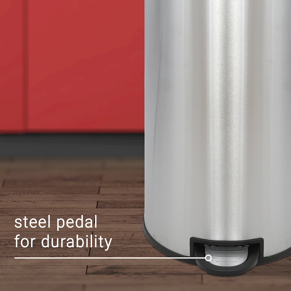 Oscar Round Step-Open Trash Can With Mini Trash Can. Picture 10