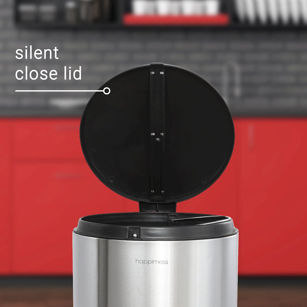 Oscar Round Step-Open Trash Can With Mini Trash Can. Picture 11