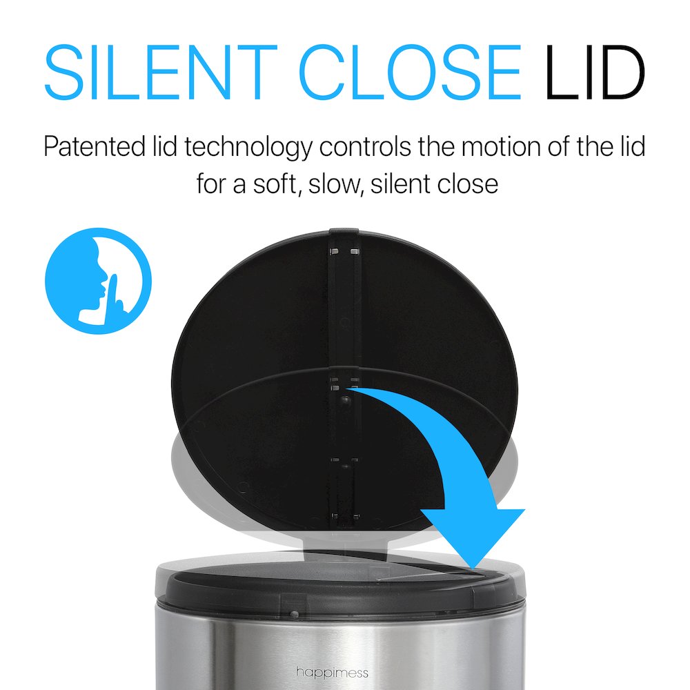 Oscar Round Step-Open Trash Can With Mini Trash Can. Picture 8