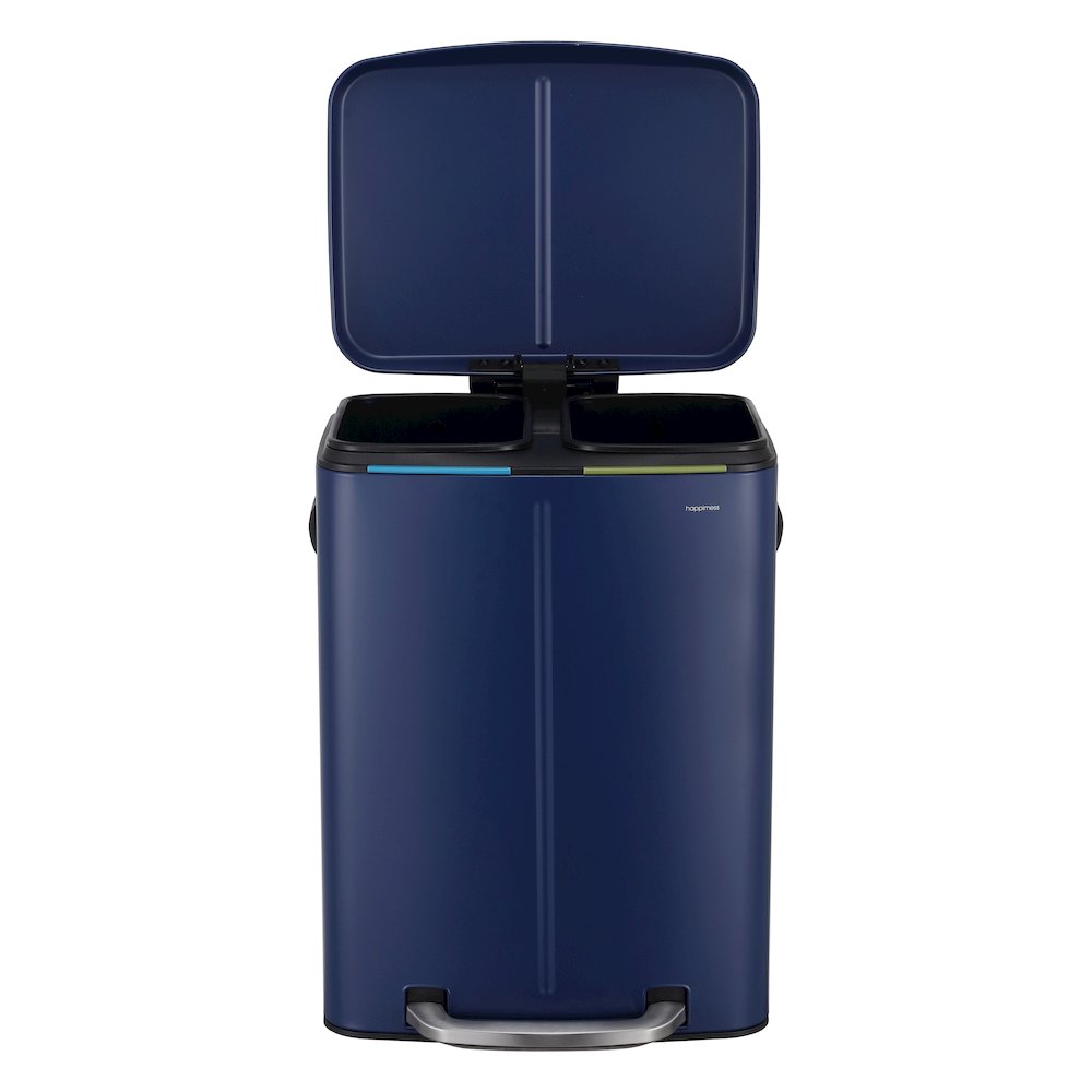 Marco Rectangular Double Bucket Trash Can with Soft-Close Lid. Picture 1
