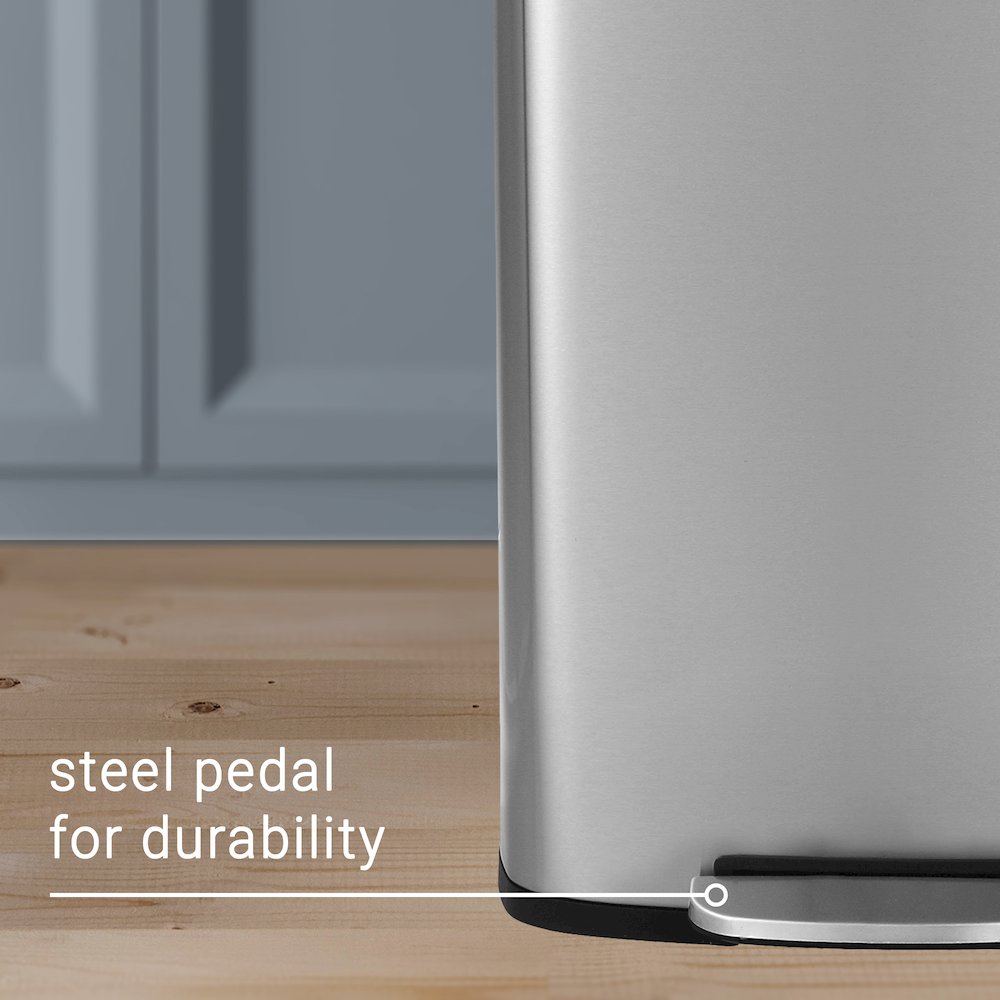 Connor Rectangular Trash Can With Soft-Close Lid And Mini Trash Can. Picture 9