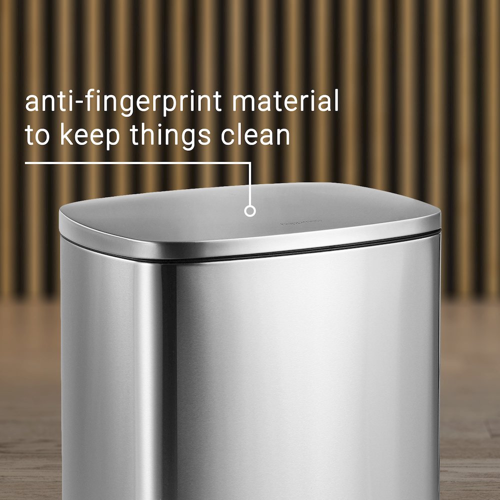 Connor Rectangular Trash Can With Soft-Close Lid And Mini Trash Can. Picture 11