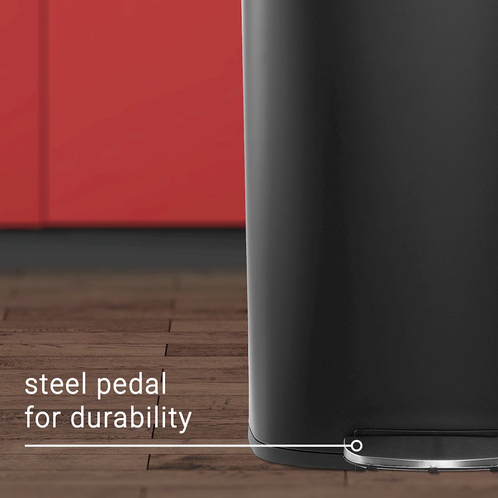 Connor Rectangular Trash Can With Soft-Close Lid And Mini Trash Can. Picture 10