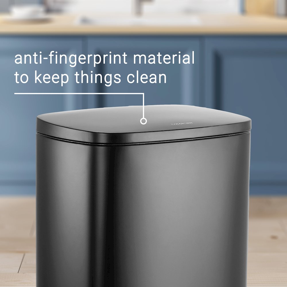Connor Rectangular Trash Can With Soft-Close Lid And Mini Trash Can. Picture 12
