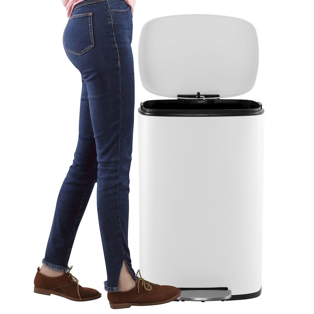 Connor Rectangular Trash Can With Soft-Close Lid And Mini Trash Can. Picture 7