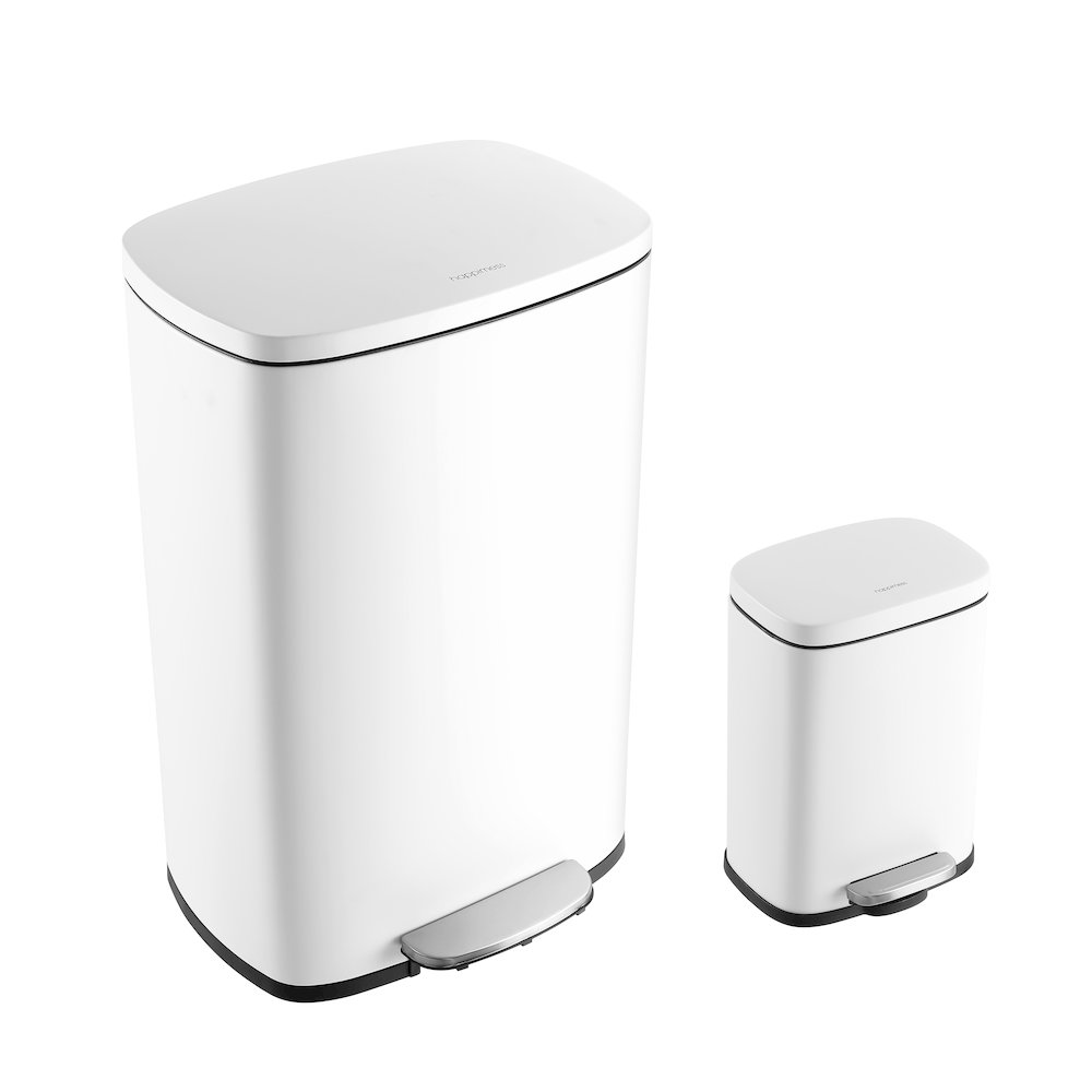 Connor Rectangular Trash Can With Soft-Close Lid And Mini Trash Can. Picture 4
