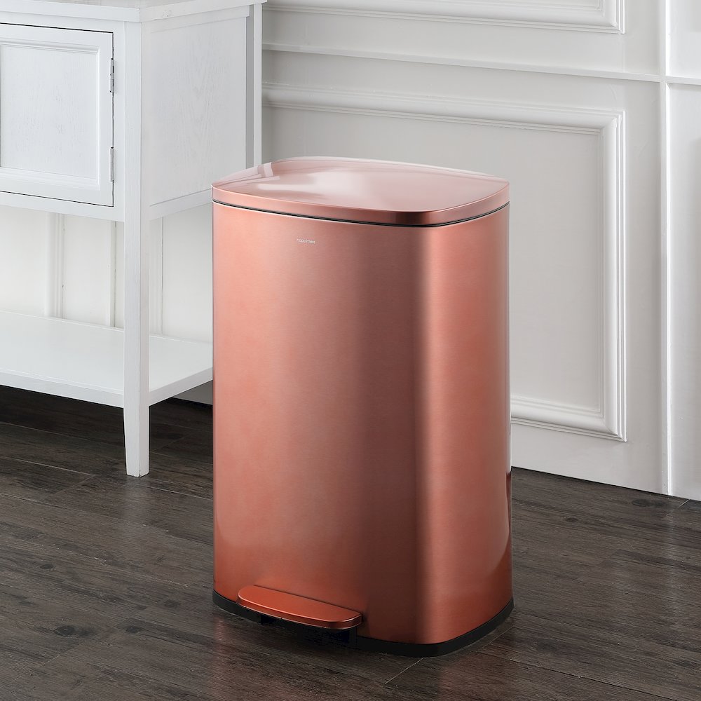 Connor Rectangular Trash Can With Soft-Close Lid And Mini Trash Can. Picture 1
