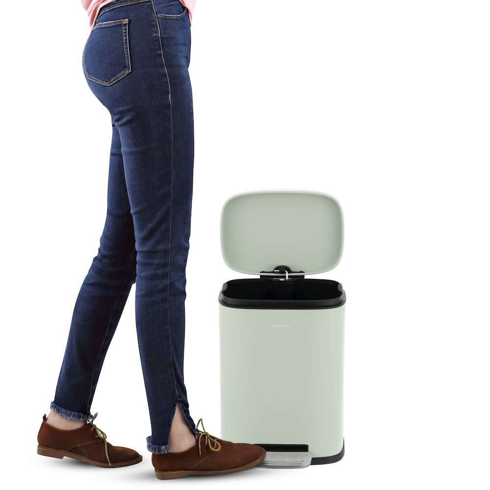 Connor Rectangular Trash Can With Soft-Close Lid And Free Mini Trash Can. Picture 3
