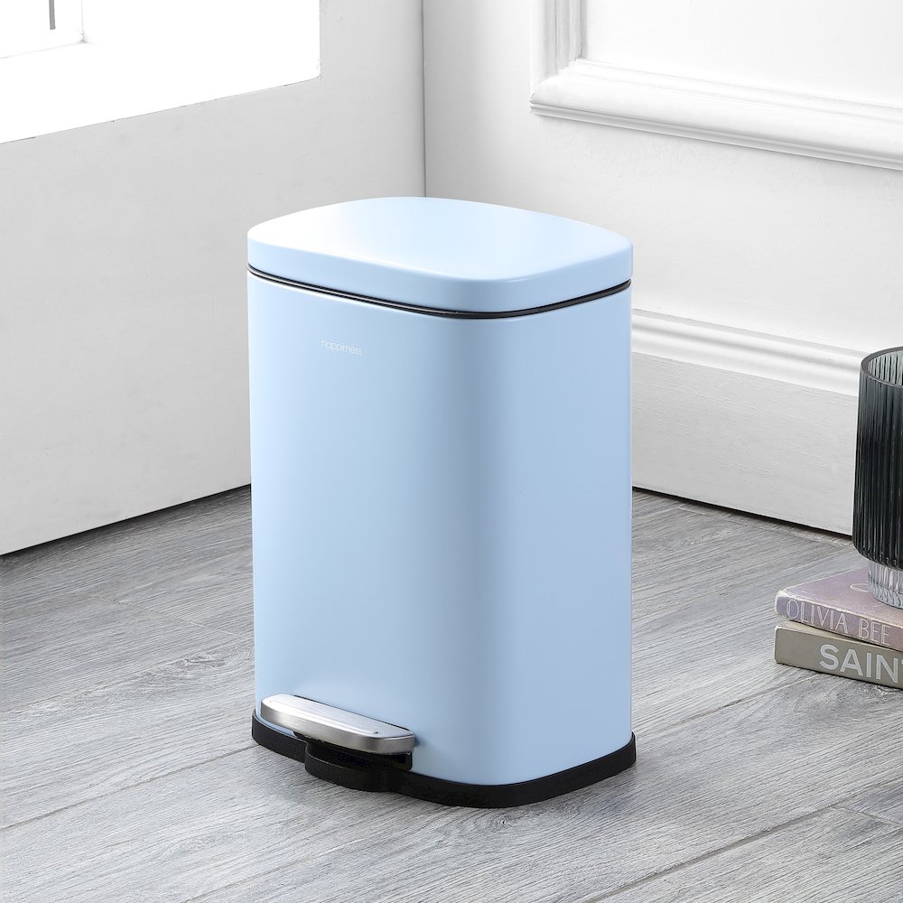 Connor Rectangular Trash Can With Soft-Close Lid And Free Mini Trash Can. Picture 1