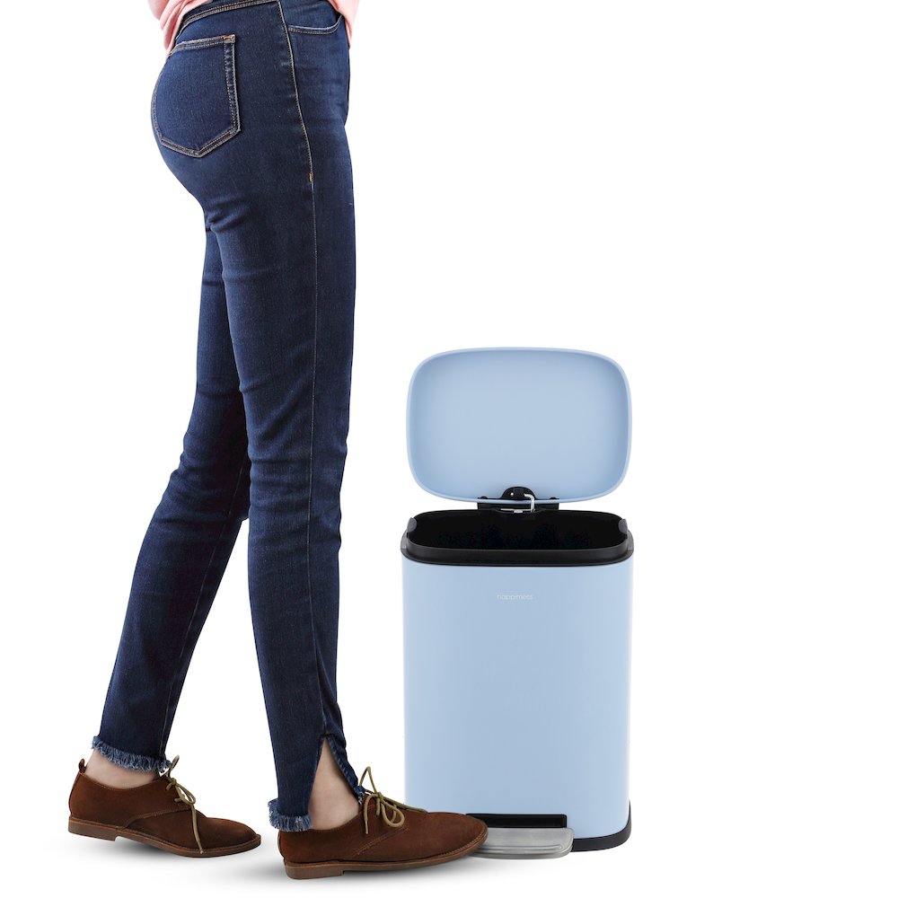 Connor Rectangular Trash Can With Soft-Close Lid And Free Mini Trash Can. Picture 3
